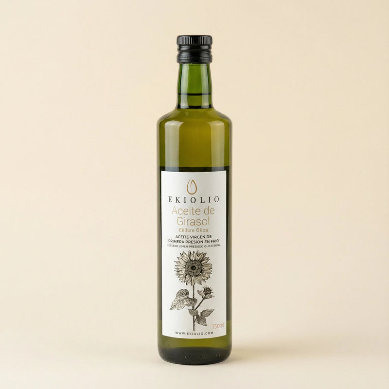 Aceite de girasol ecológico Ekiolio Araba 750 ml prensado en frío