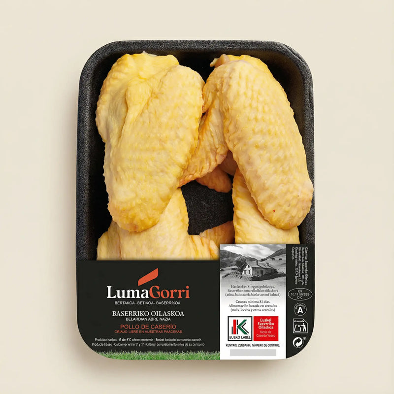 Alas de pollo caserío Lumagorri Eusko Label sabrosas