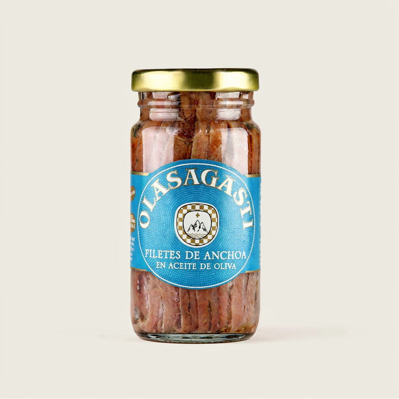 Anchoas del Cantábrico en aceite de oliva 90 g Olasagasti