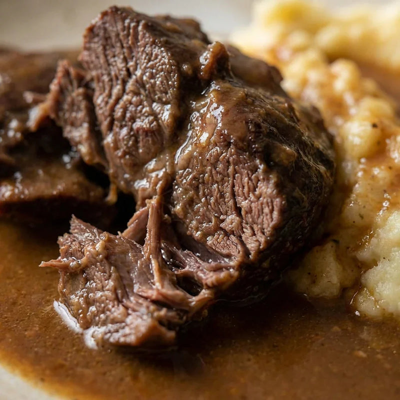 Carne de vaca con textura suave que se deshace
