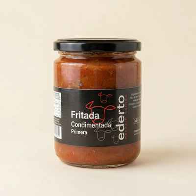 Fritada de tomate navarro con pimiento sabor casero tradicional