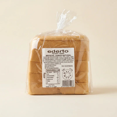 Pan brioche artesanal masa madre País Vasco 400 g pack 6 unidades natural