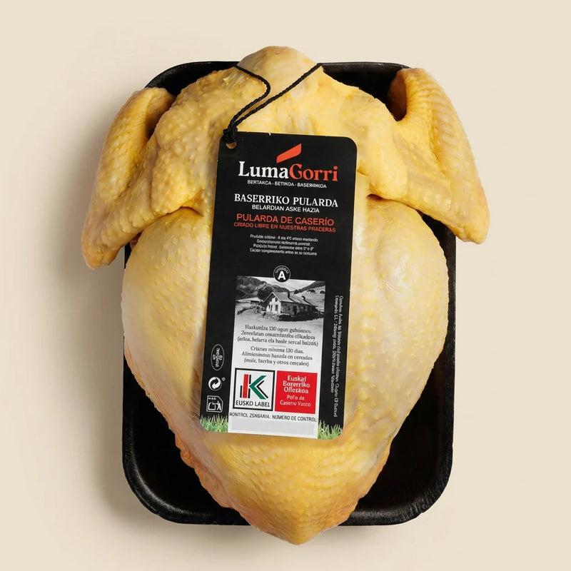 Pularda de caserío Lumagorri Eusko Label jugosa