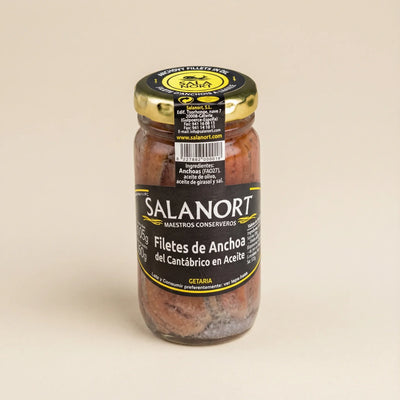 Anchoa del Cantábrico en aceite de oliva 100 g Salanort
