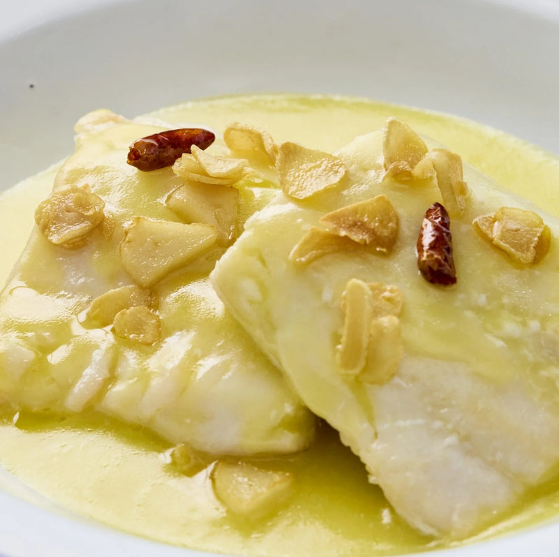 Corte especial de bacalao Alkorta para salsa pil-pil ligada y sabrosa