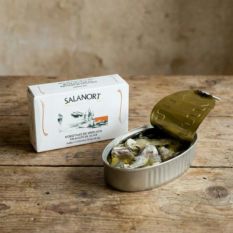 Cocochas de merluza gourmet listas para servir como aperitivo