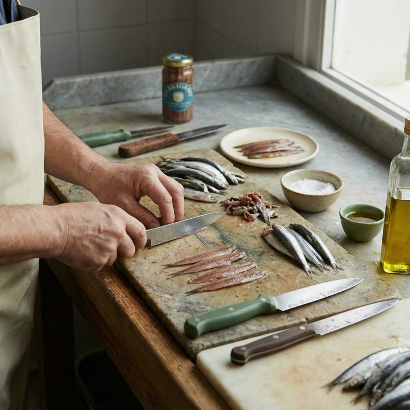 Anchoa en aceite de oliva 90 g con textura firme y sabor profundo