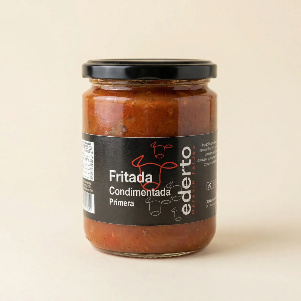 Fritada de tomate navarro con pimiento sabor casero tradicional
