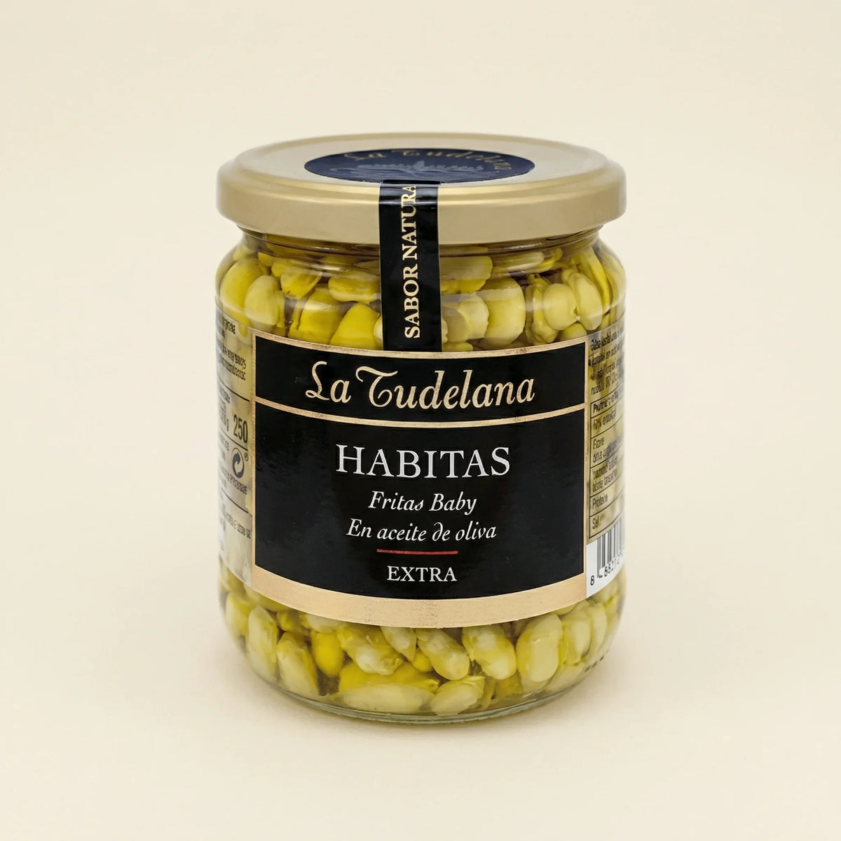 Habitas baby en aceite de oliva tiernas y sabrosas