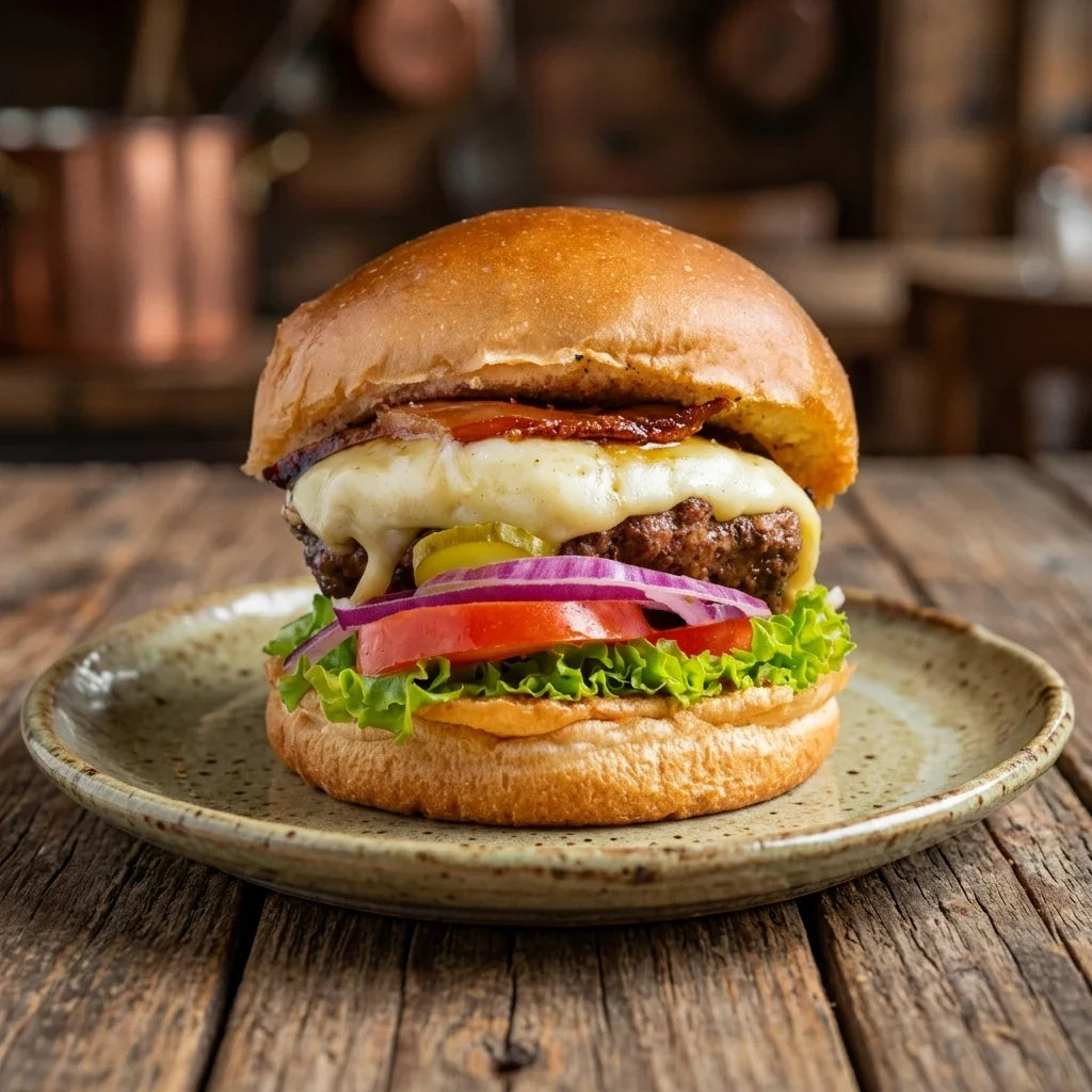Pan burger artesanal del País Vasco masa madre pack 4 unidades 300 g