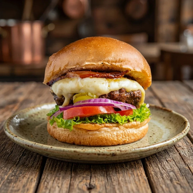 Pan burger artesanal del País Vasco masa madre pack 4 unidades 300 g