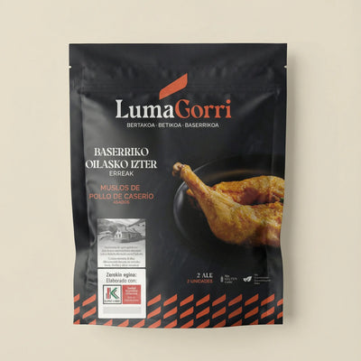 Muslo de pollo caserío preasado Lumagorri Eusko Label jugoso