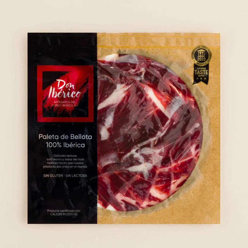 Paleta de bellota 100% ibérica loncheada jugosa