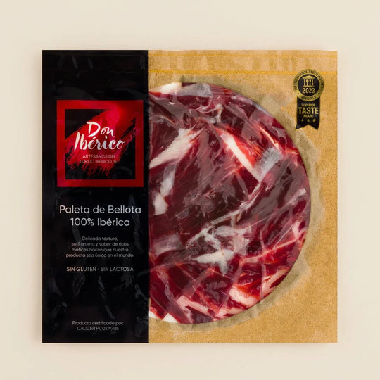 Paleta de bellota 100% ibérica loncheada jugosa