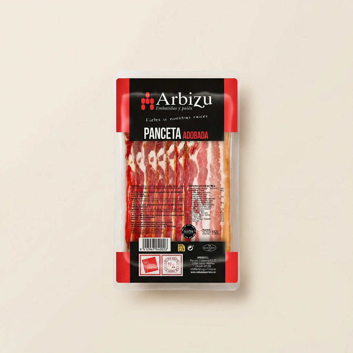 Panceta adobada de Arbizu en lonchas con sabor intenso