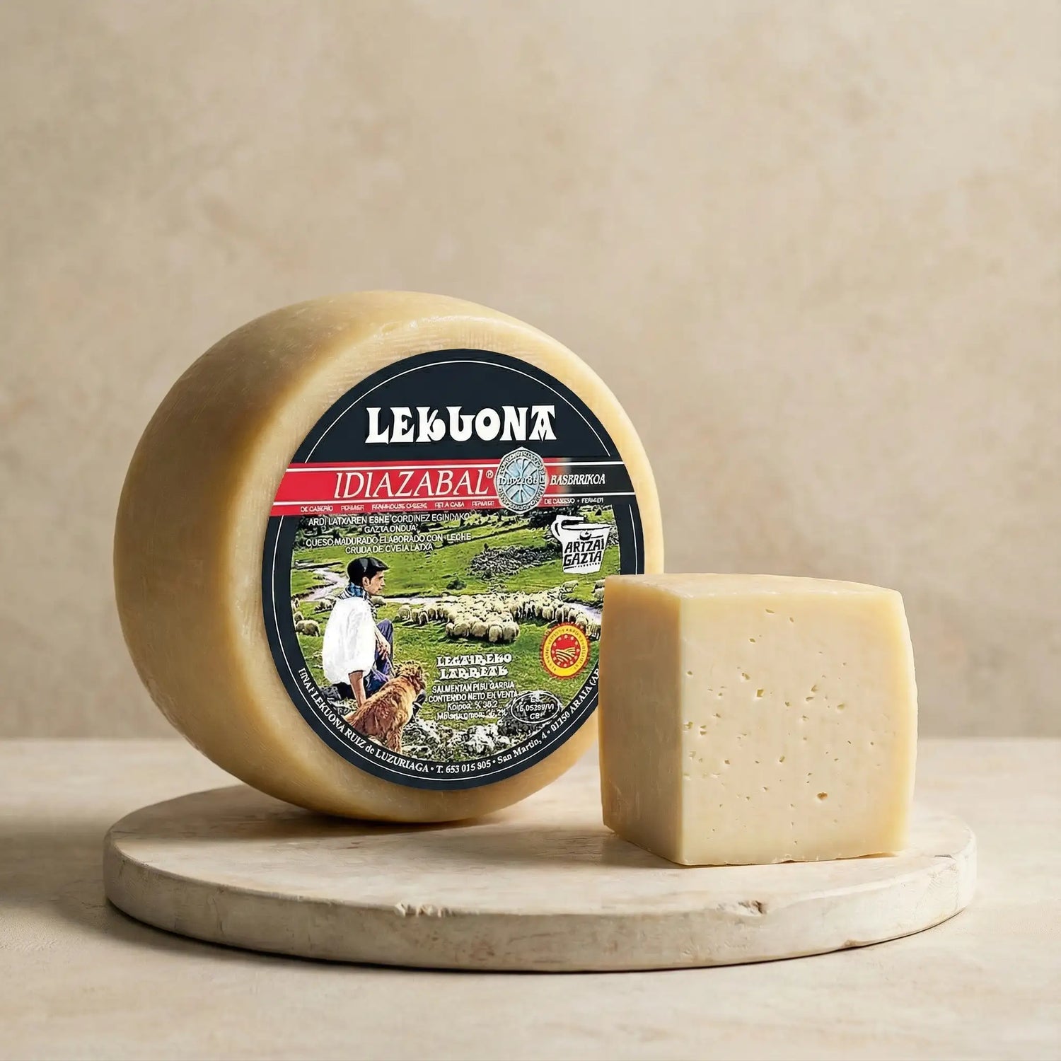 Queso Idiazabal Lekuona con sabor equilibrado y textura firme