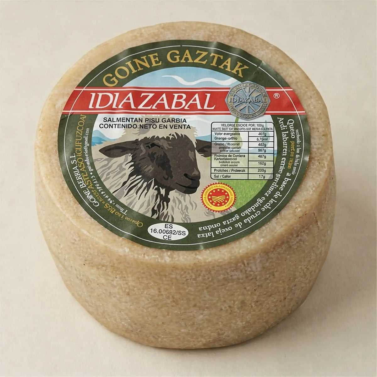 Queso Idiazabal natural Goine D.O. sabor auténtico