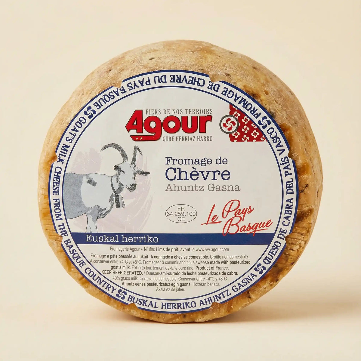 Queso de cabra Agour artesanal 2,6 kg con sabor intenso