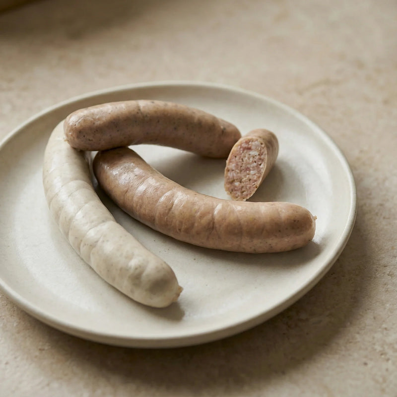 Salchicha de degustación alemana Thate con sabor equilibrado charcutero