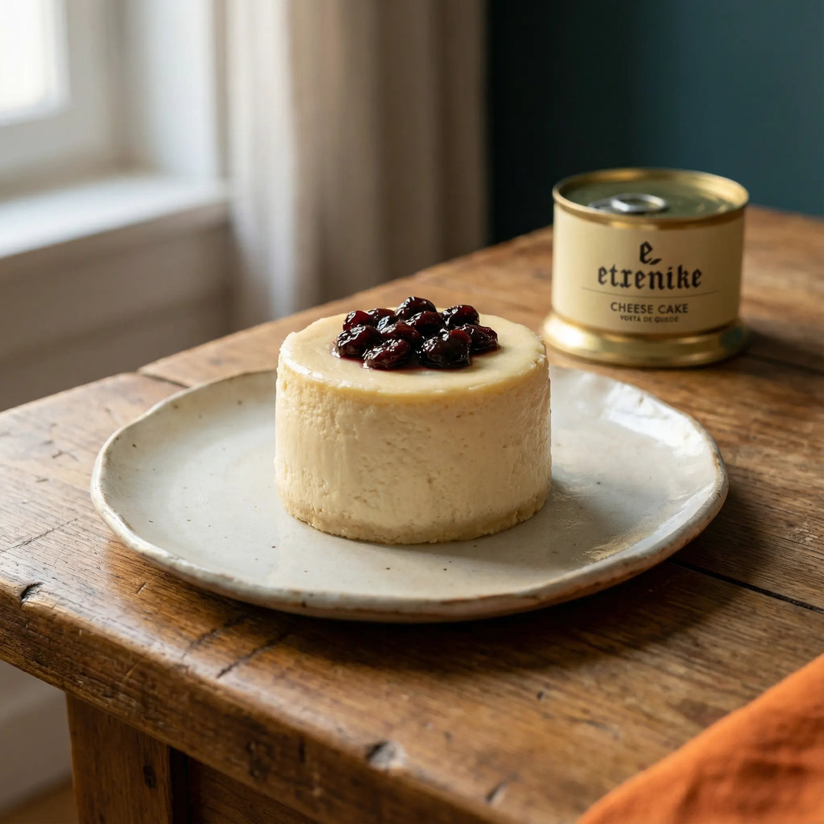 Cheesecake artesanal con textura cremosa y sabor suave